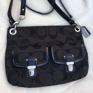 Coach black signature “C” crossbody